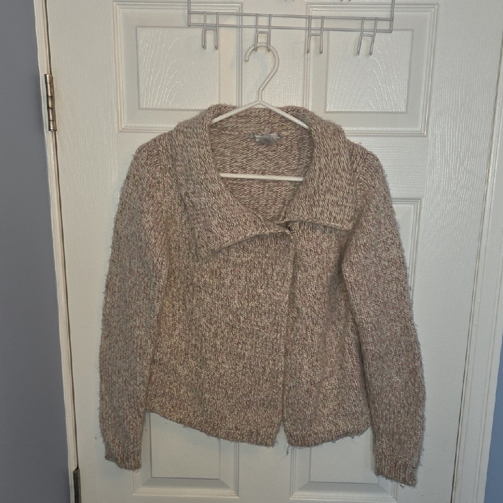 Quick Reflex Pink and Gray Knit Sweater